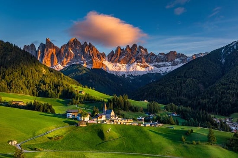 Val di Funes in inverno - panorama invernale