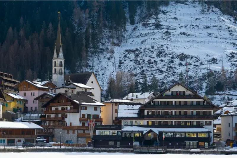Paesaggio invernale a Alleghe