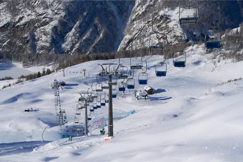 Chamois in inverno - paesaggio invernale